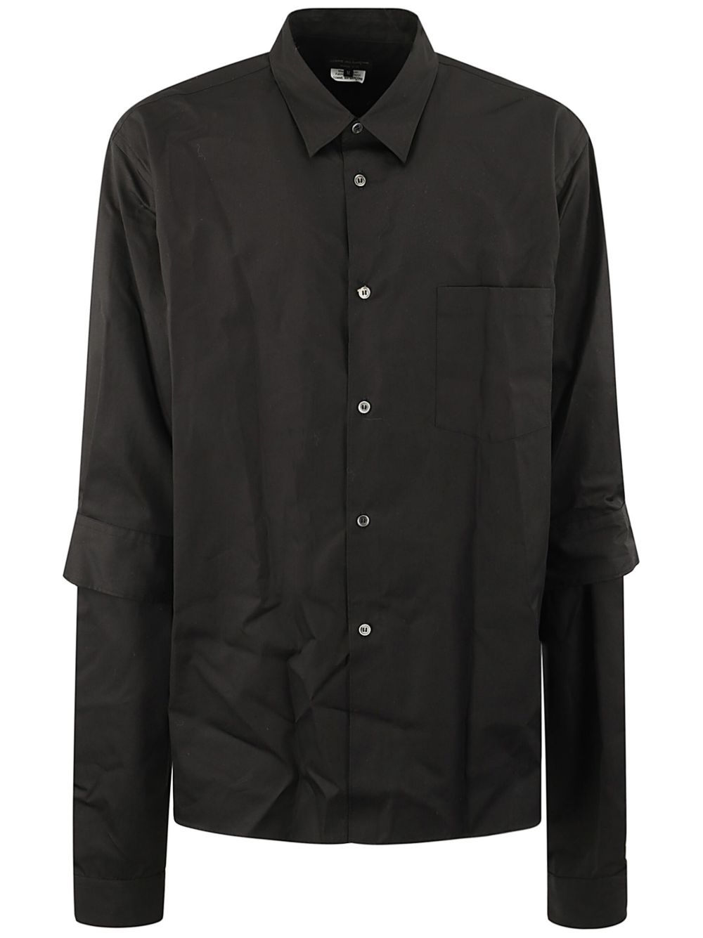 Comme des Garçons Homme Plus 双层衣袖衬衫 - 黑色