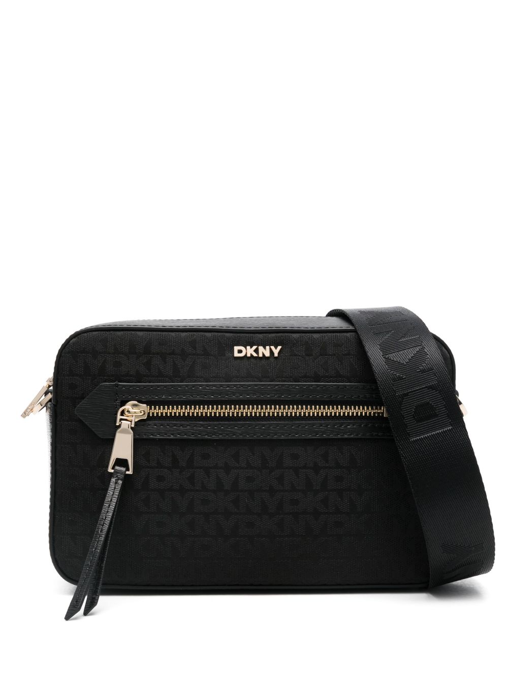 DKNY Bryant Ave logo印花斜挎包 - 黑色