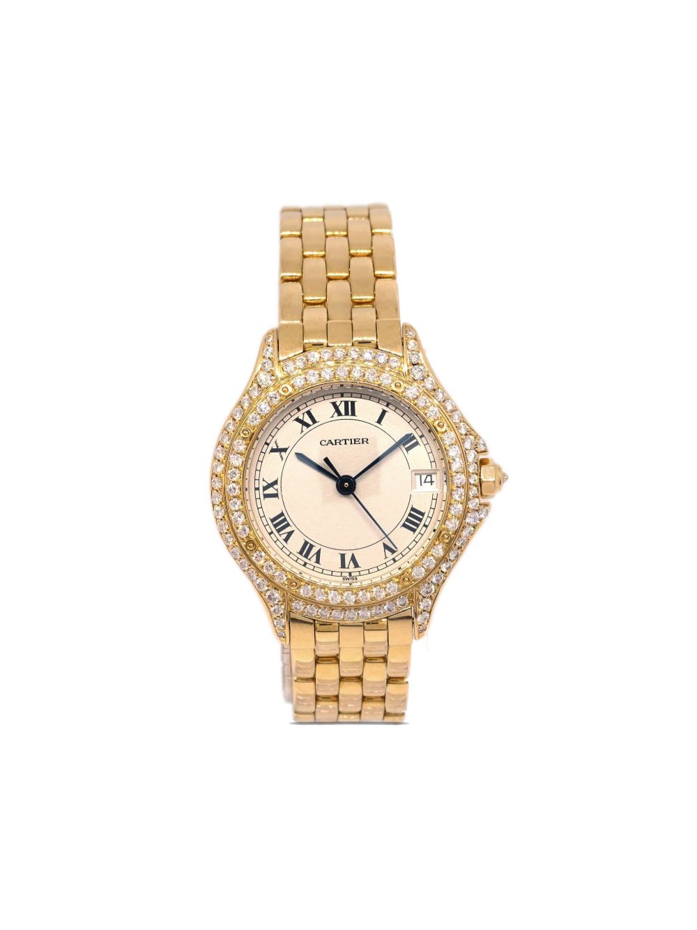 Cartier Panthere Cougar SM 26毫米腕表（1980-1990年代典藏款） - 金色