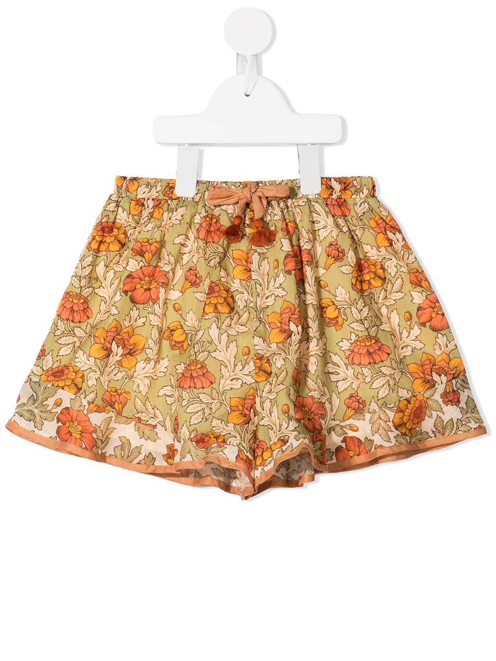 ZIMMERMANN Kids Andie 花卉印花短裤 - 绿色