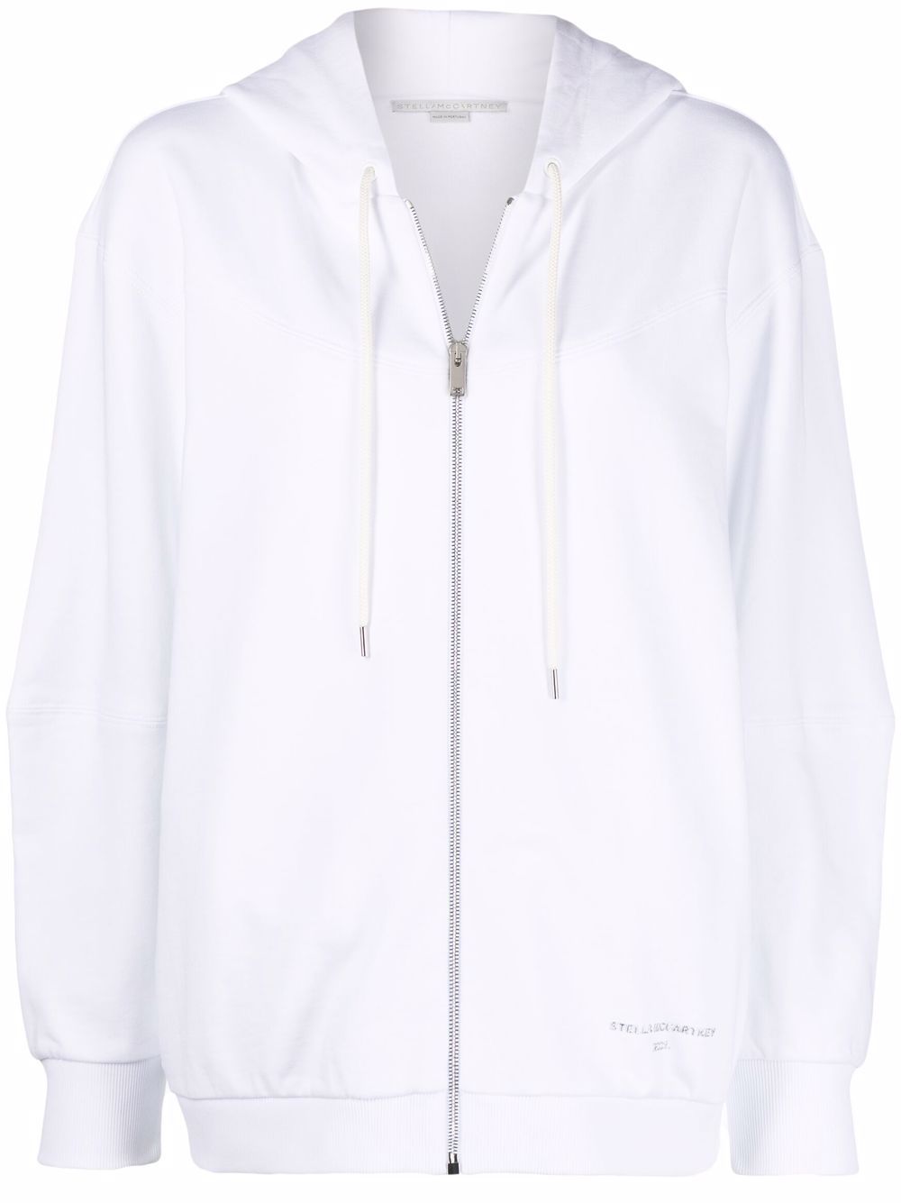 Stella McCartney logo标牌抽绳连帽衫 - 白色