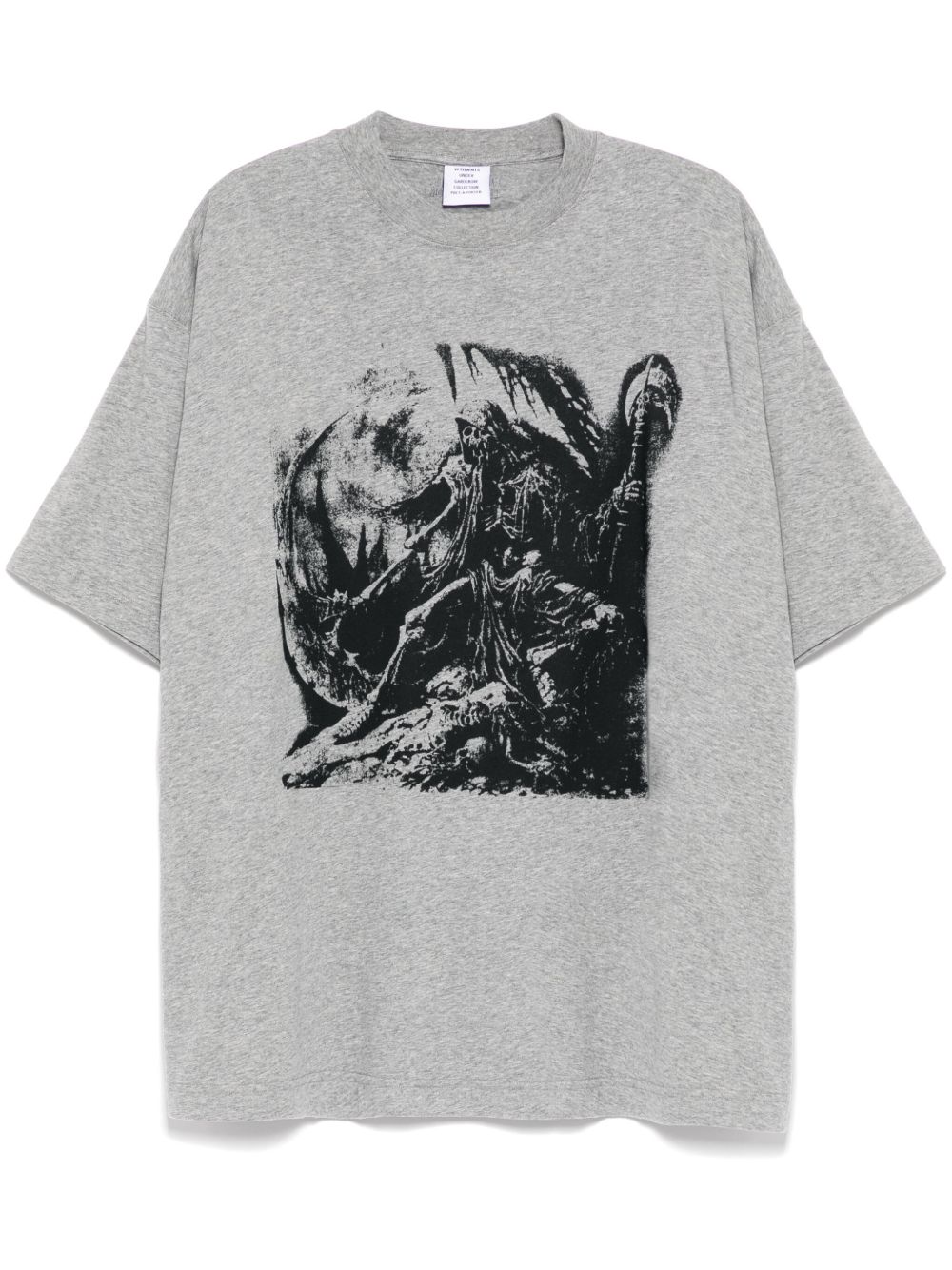 VETEMENTS 图案印花T恤 - 灰色