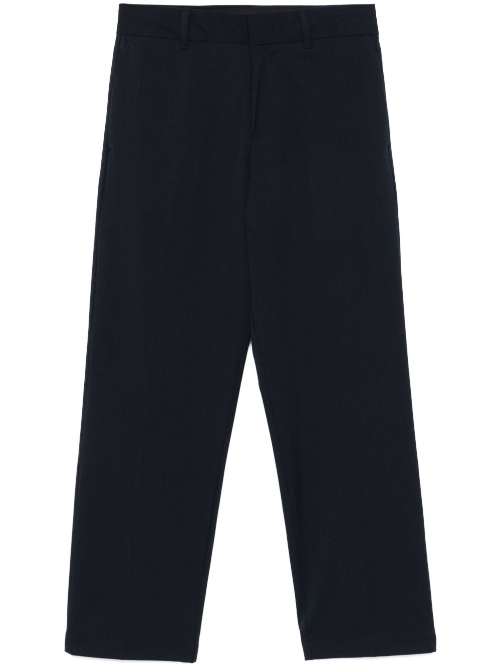 Emporio Armani logo标牌长裤 - 蓝色