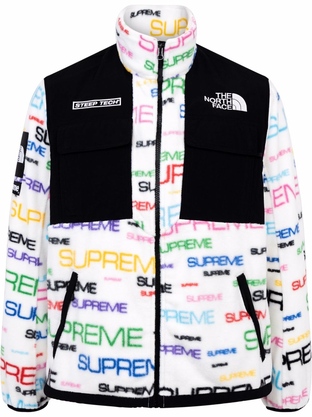 Supreme x The North Face Steep Tech 抓绒夹克 - 白色