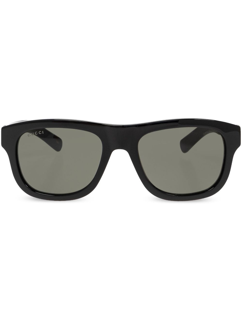 Gucci Eyewear 椭圆框太阳眼镜 - 黑色