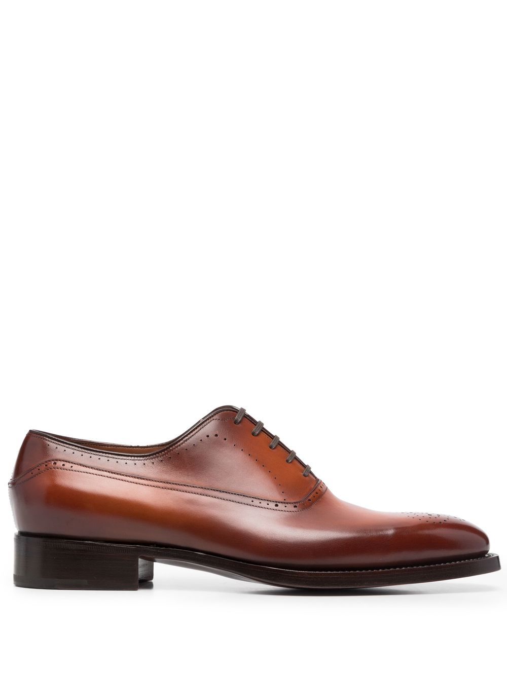 Santoni 皮质布洛克鞋 - 褐色