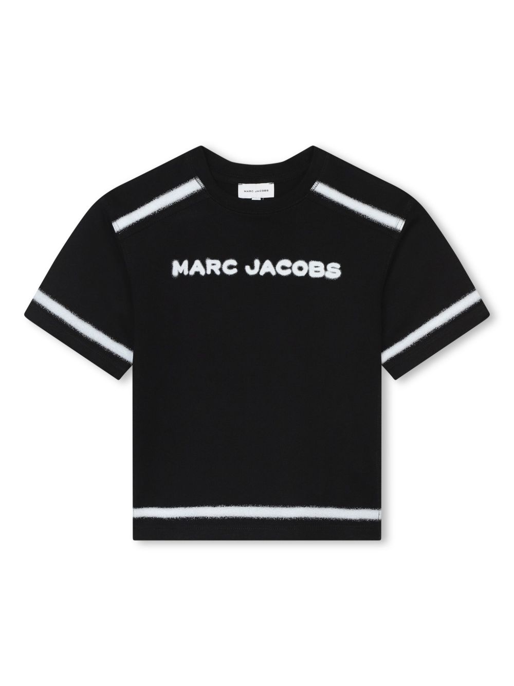 Marc Jacobs Kids logo印花棉T恤 - 黑色