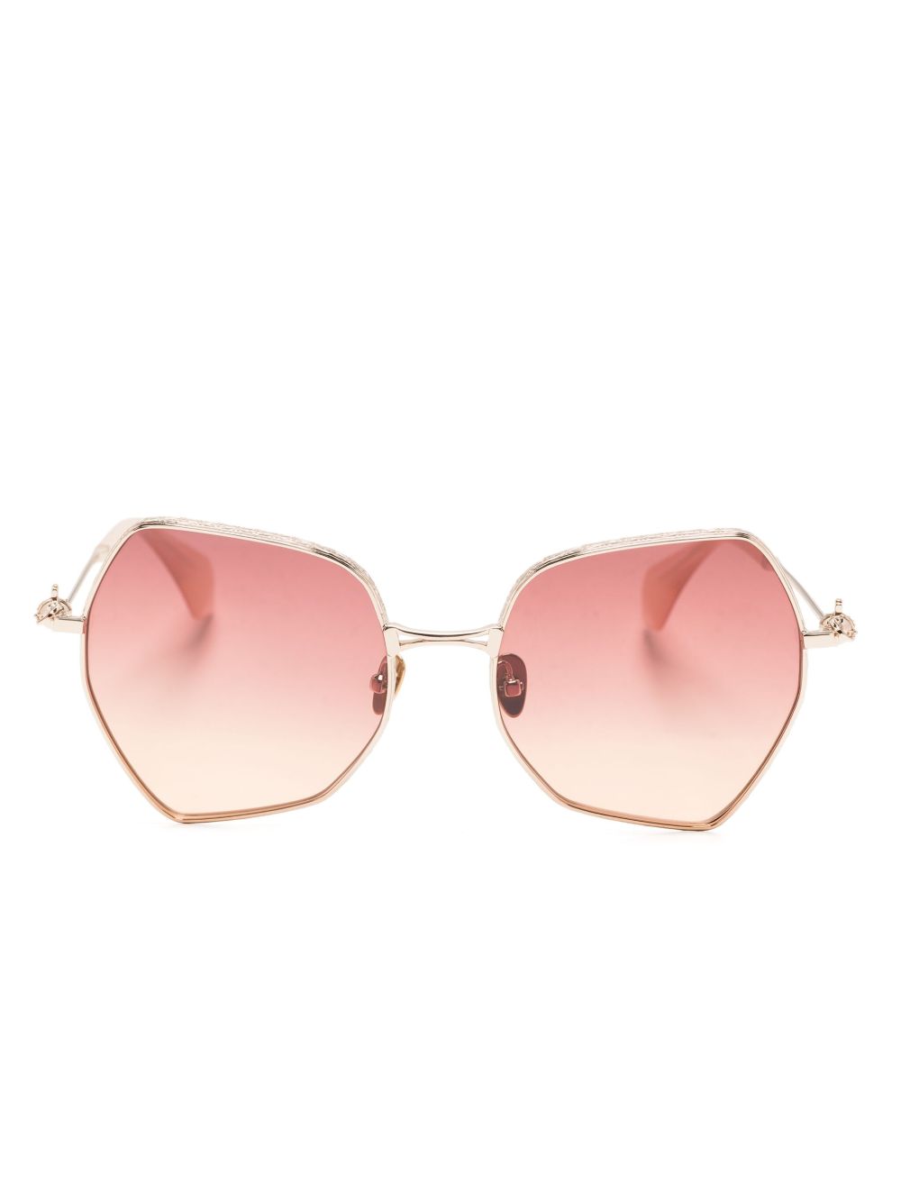 Vivienne Westwood Hardware 土星六角形框太阳眼镜 - 金色