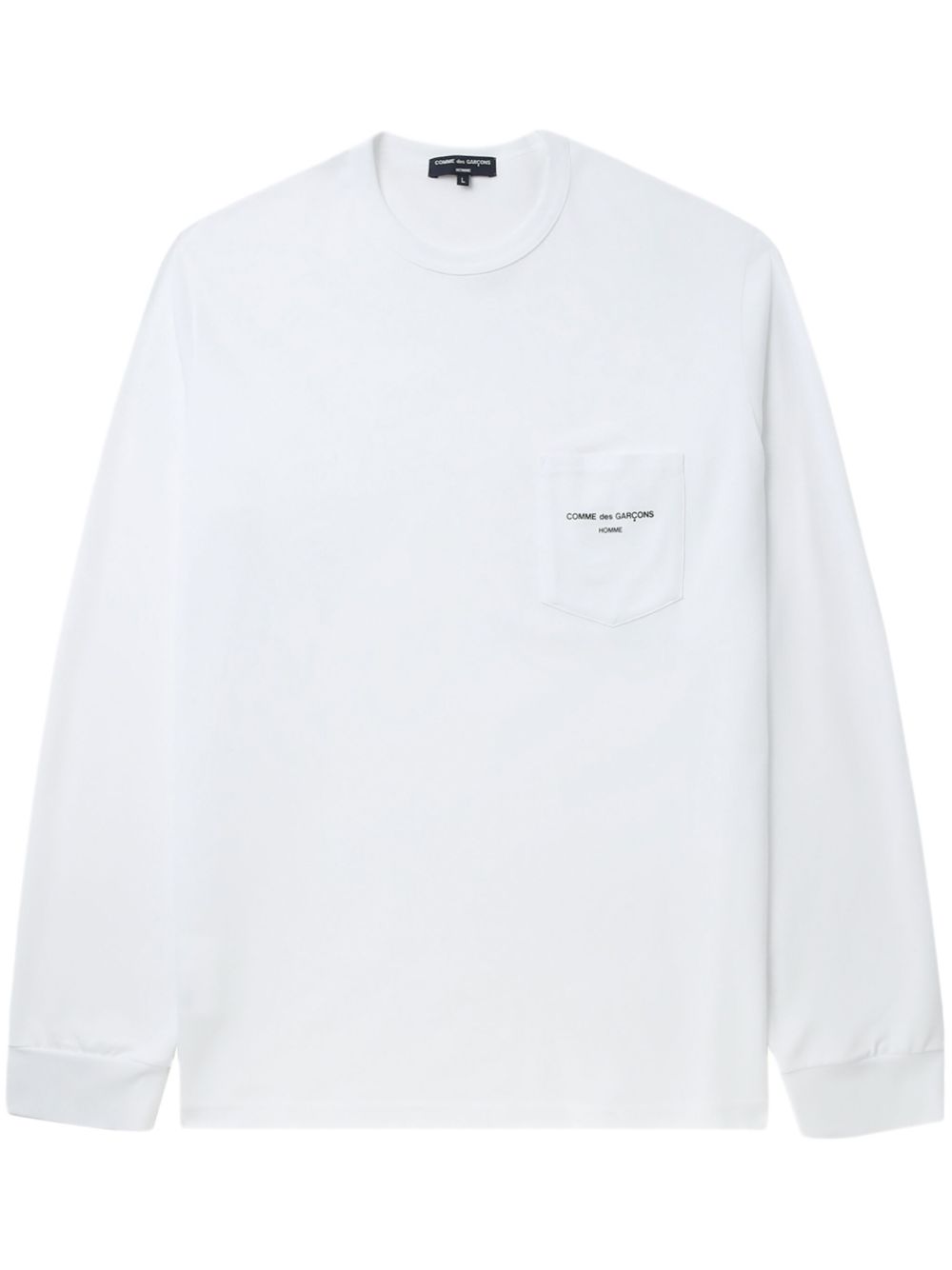 Comme des Garçons Homme logo印花棉T恤 - 白色