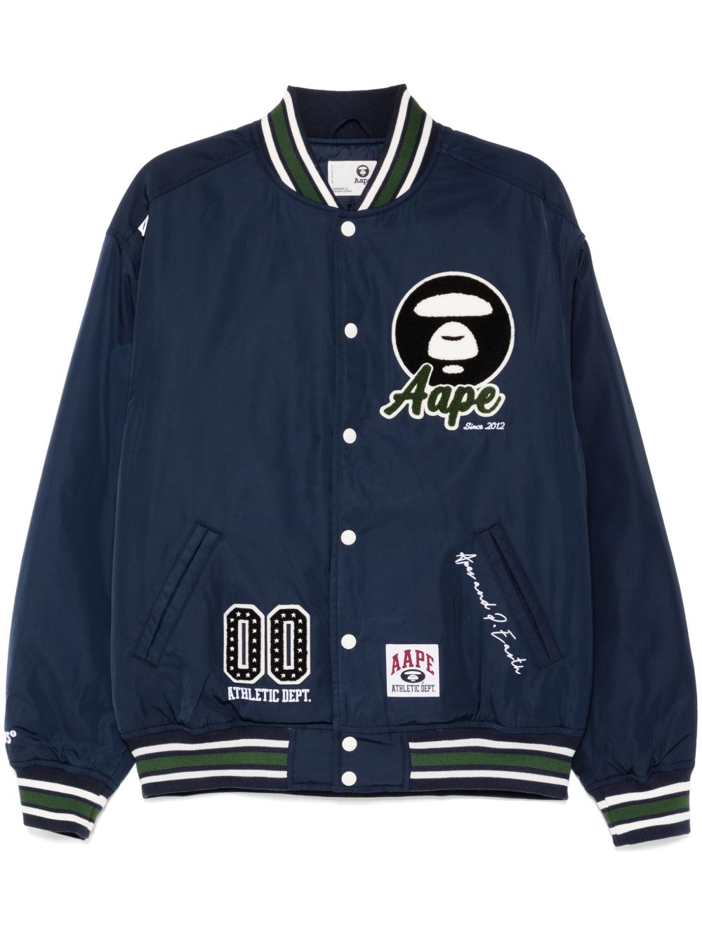 AAPE BY *A BATHING APE® 月亮脸logo飞行员夹克 - 蓝色