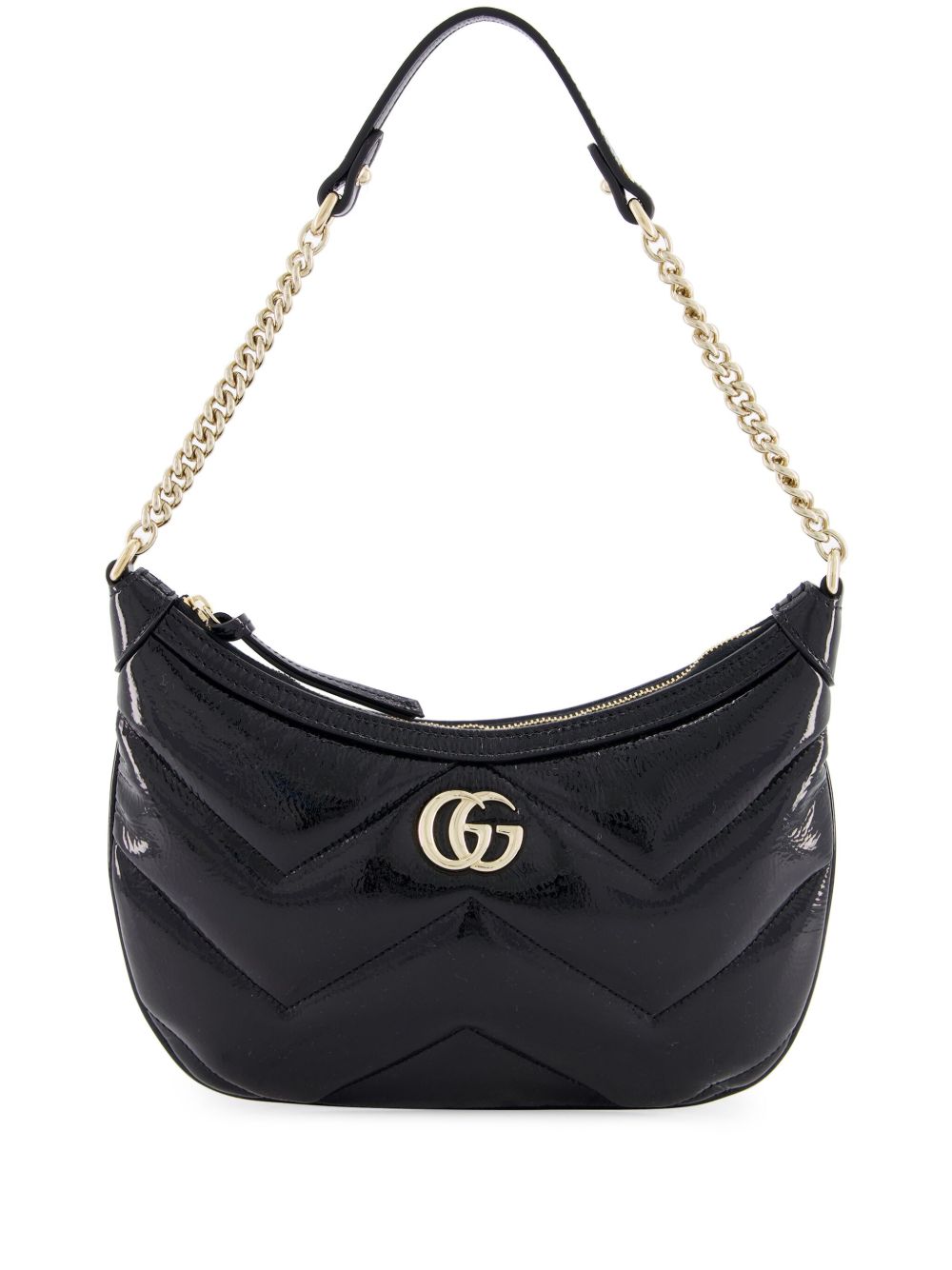 Gucci GG Marmont 小号单肩包 - 黑色
