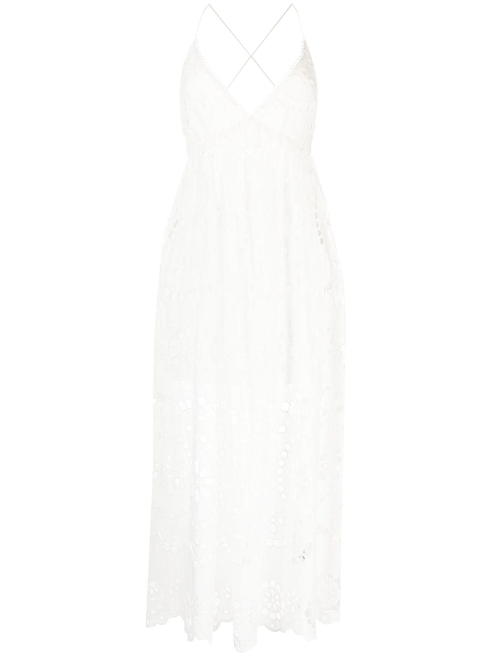 ZIMMERMANN Lexi 刺绣吊带裙 - 白色