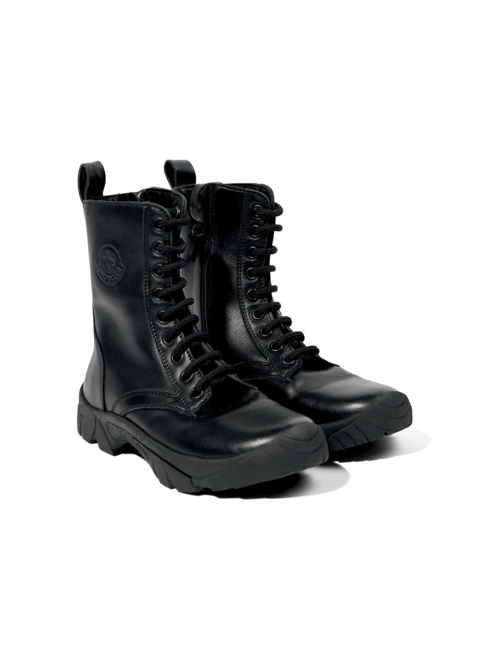 Moncler Enfant Petit Hevea 皮靴 - 黑色