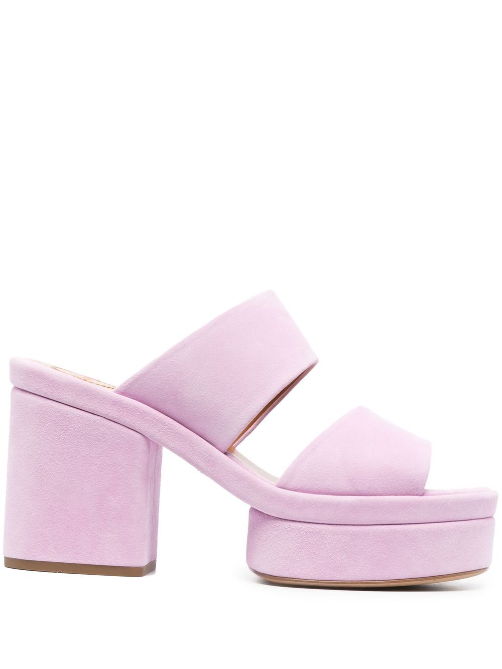 Chloé Odina 绒面皮高跟穆勒鞋（9.5厘米） - 紫色