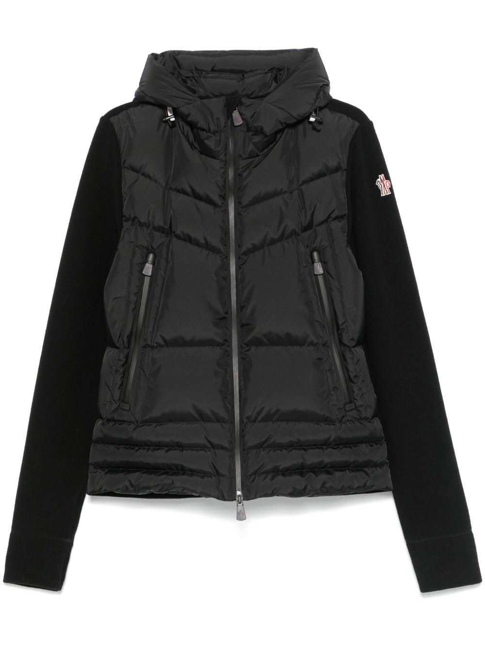 Moncler Grenoble 绗缝拼接夹克 - 黑色