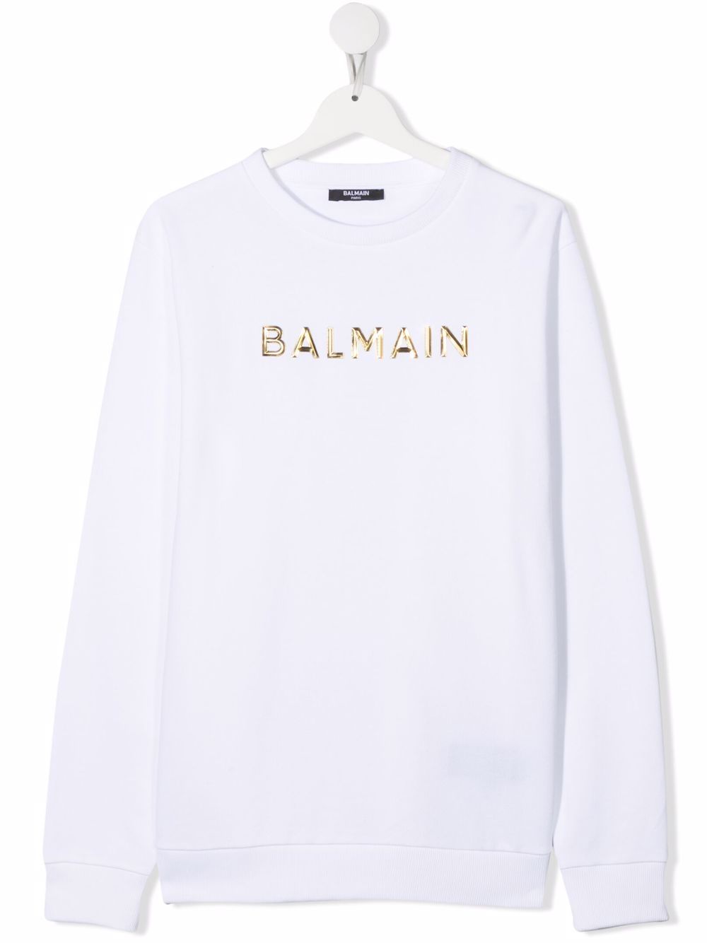 Balmain Kids logo印花卫衣 - 白色