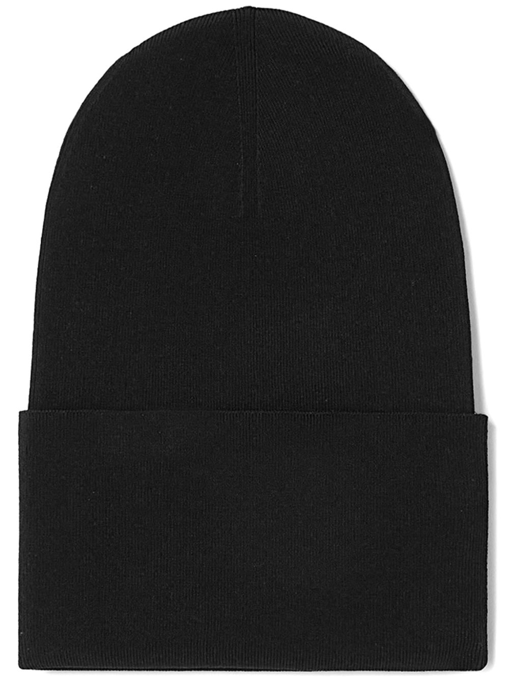 Jil Sander 帽檐上翻密织套头帽 - 黑色
