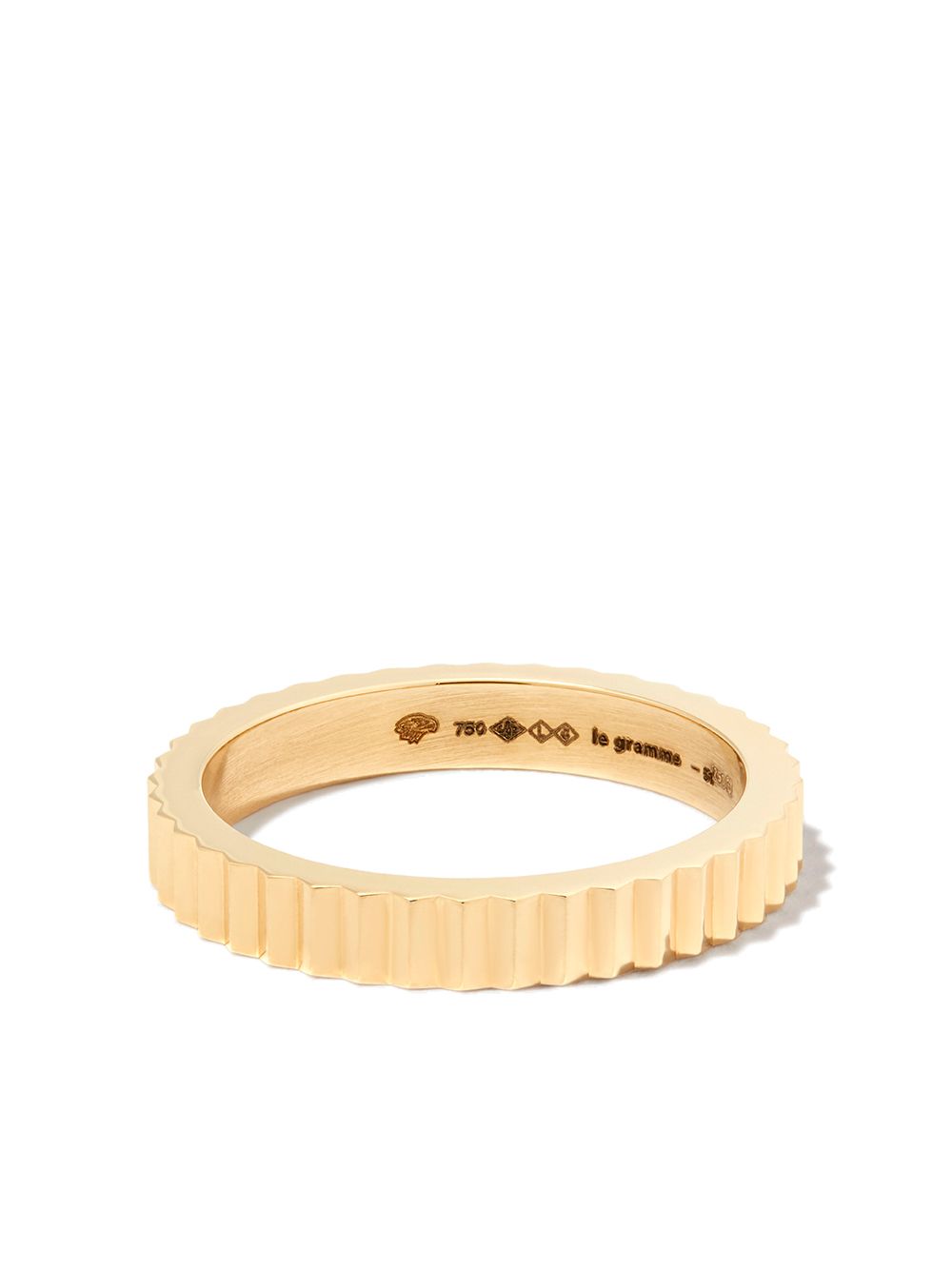 Le Gramme Guilloche 4g 18K黄金戒指 - 金色