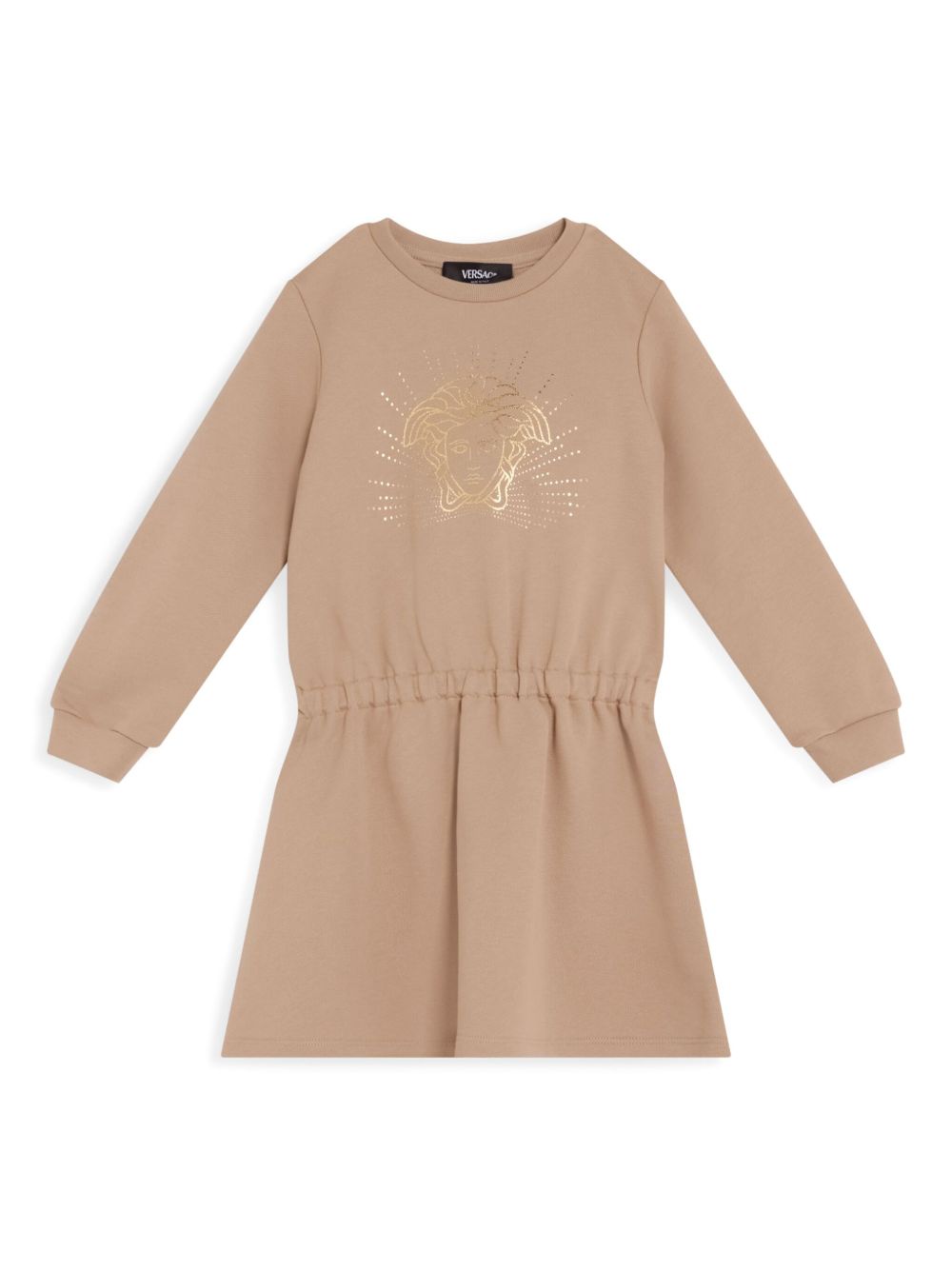 Versace Kids logo印花连衣裙 - 中性色