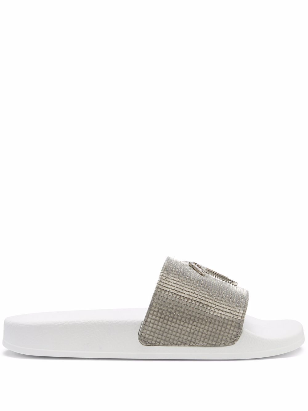 Giuseppe Zanotti Brett 金属感拖鞋 - 银色