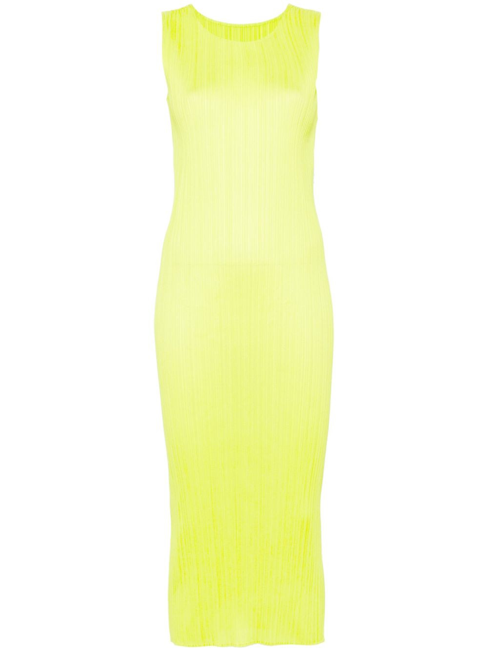 Pleats Please Issey Miyake New Colorful Basics 3 中长连衣裙 - 绿色