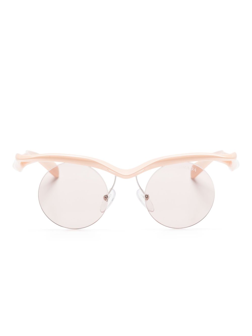 Prada Eyewear Runway 半镜框太阳眼镜 - 中性色