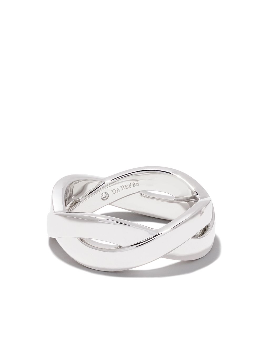 De Beers Jewellers Infinity 5mm 18k白金指环 - 银色