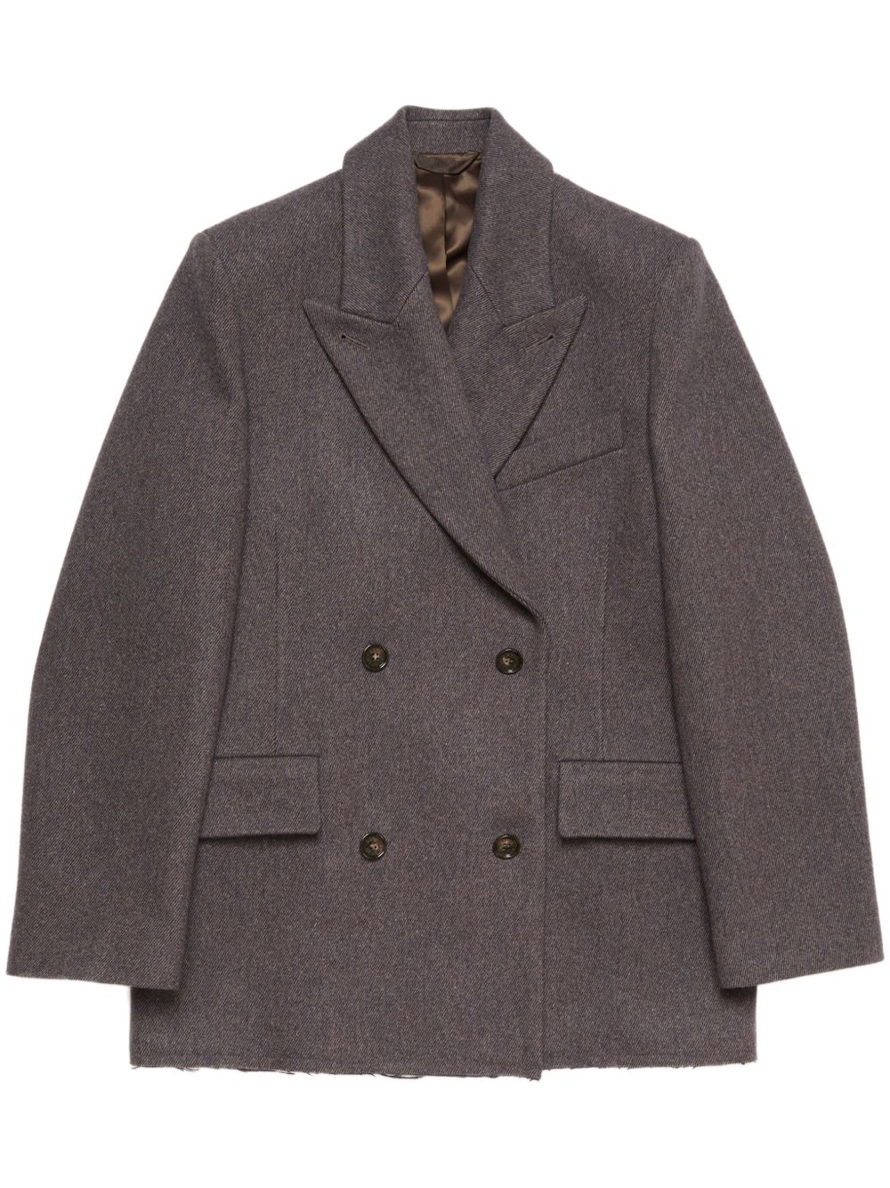 Acne Studios 毛边西装夹克 - 褐色