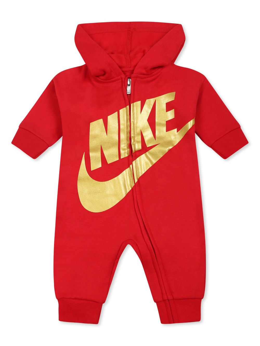 Nike Kids logo-print romper - 红色