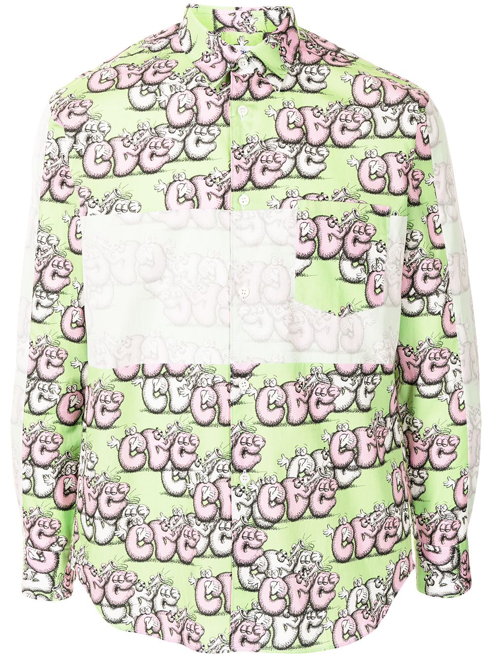 Comme Des Garçons Shirt logo印花衬衫 - 绿色