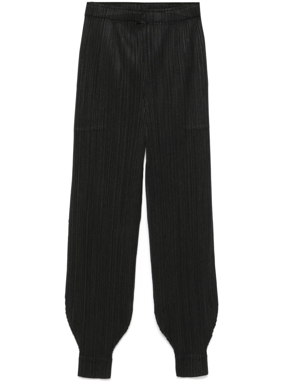 Pleats Please Issey Miyake 细褶长裤 - 黑色