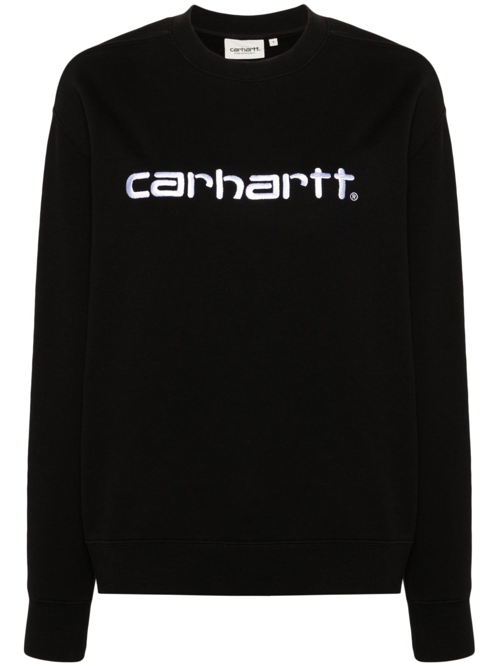Carhartt WIP logo刺绣棉卫衣 - 黑色