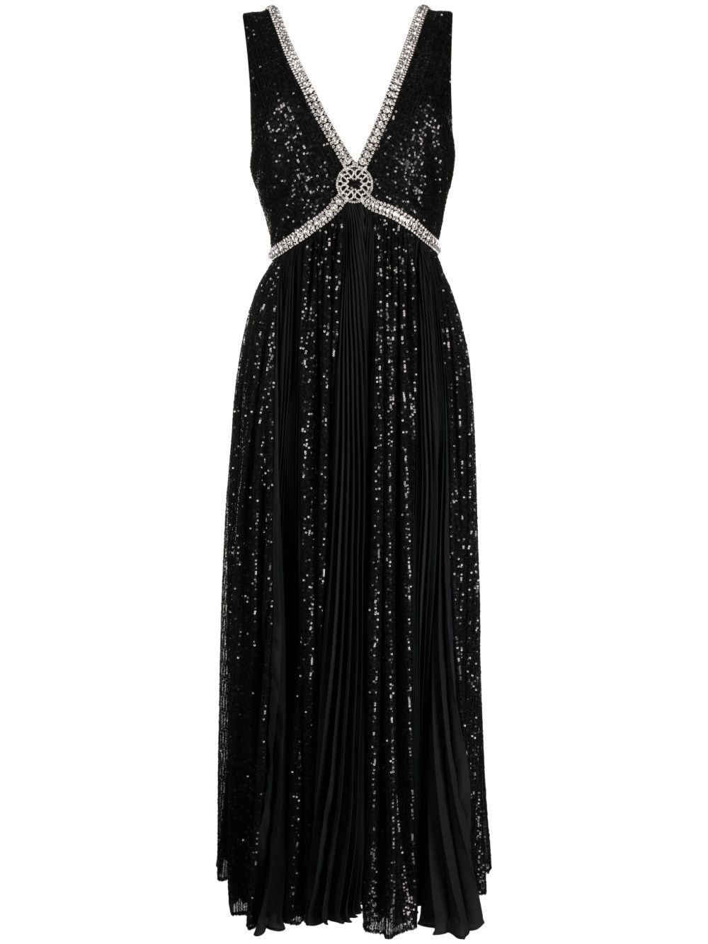 Elie Saab 亮片缀饰礼服 - 黑色