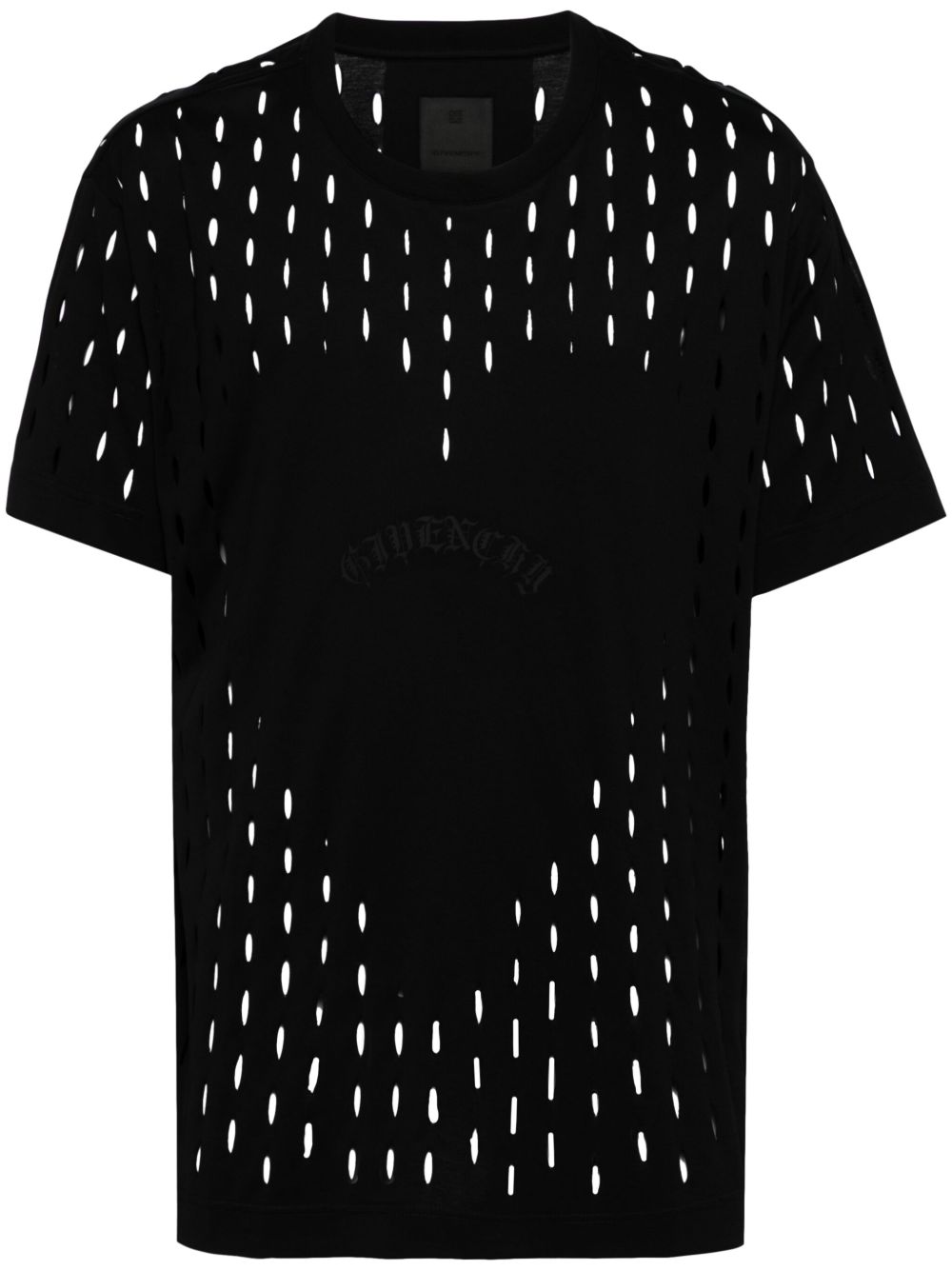 Givenchy logo刺绣心形图案T恤 - 黑色