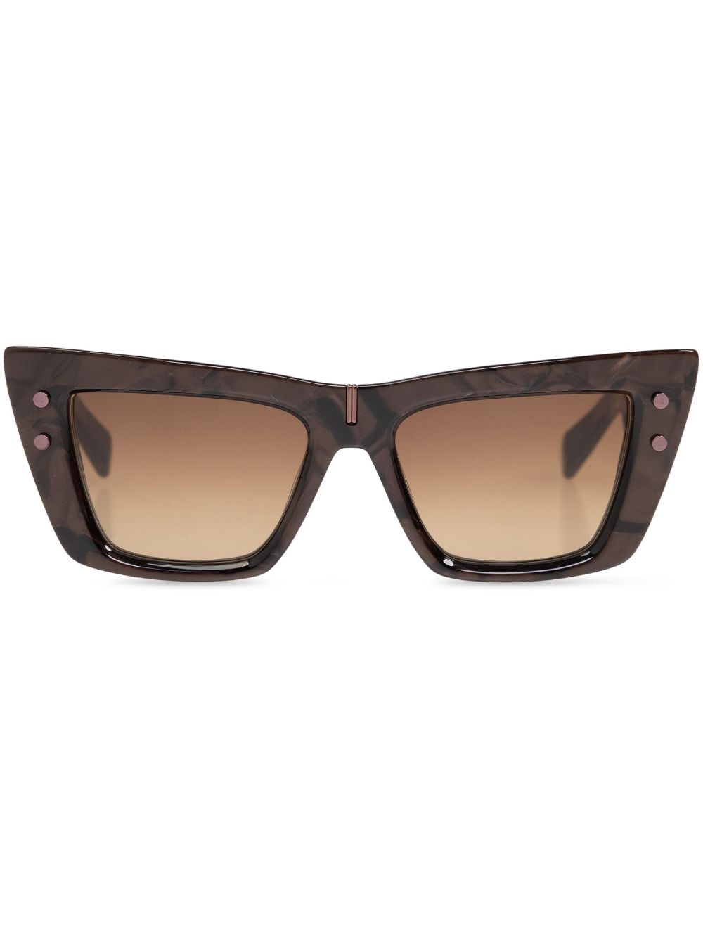 Balmain Eyewear B-Eye 猫眼框太阳眼镜 - 褐色