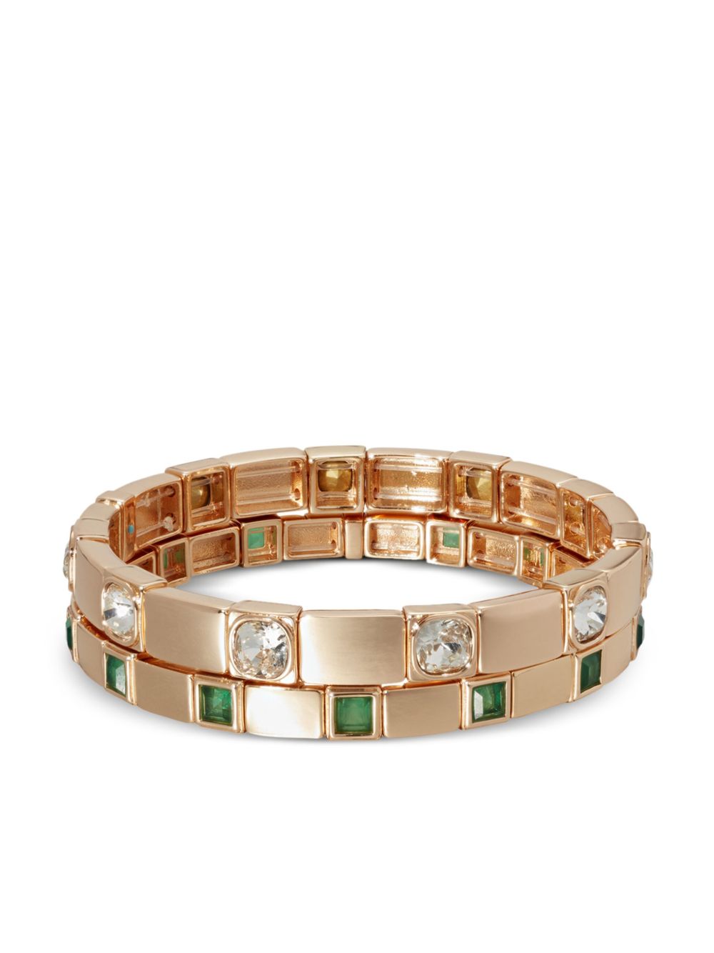 Roxanne Assoulin The Swank Bracelets 晶饰手链（两件装） - 金色