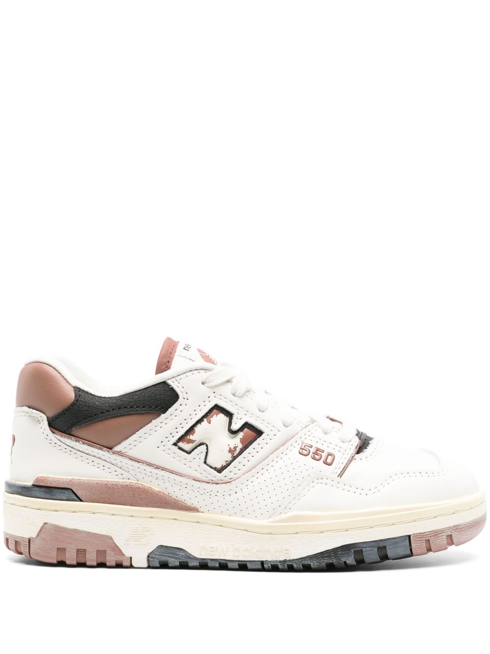 New Balance 550 皮质运动鞋 - 白色