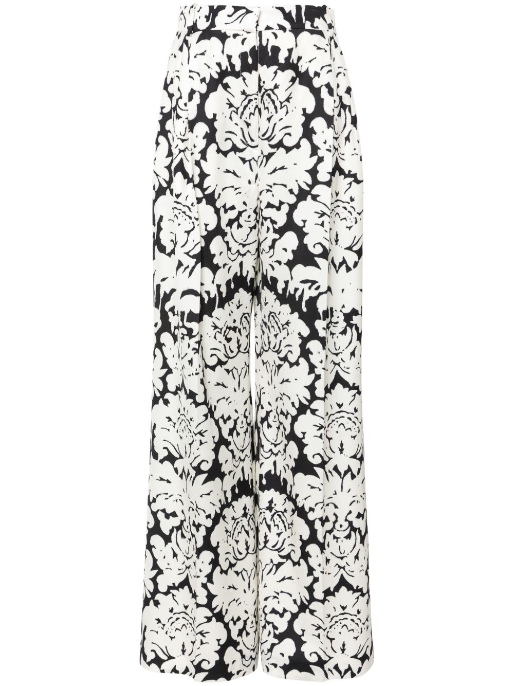 Alexander McQueen Damask 印花长裤 - 白色