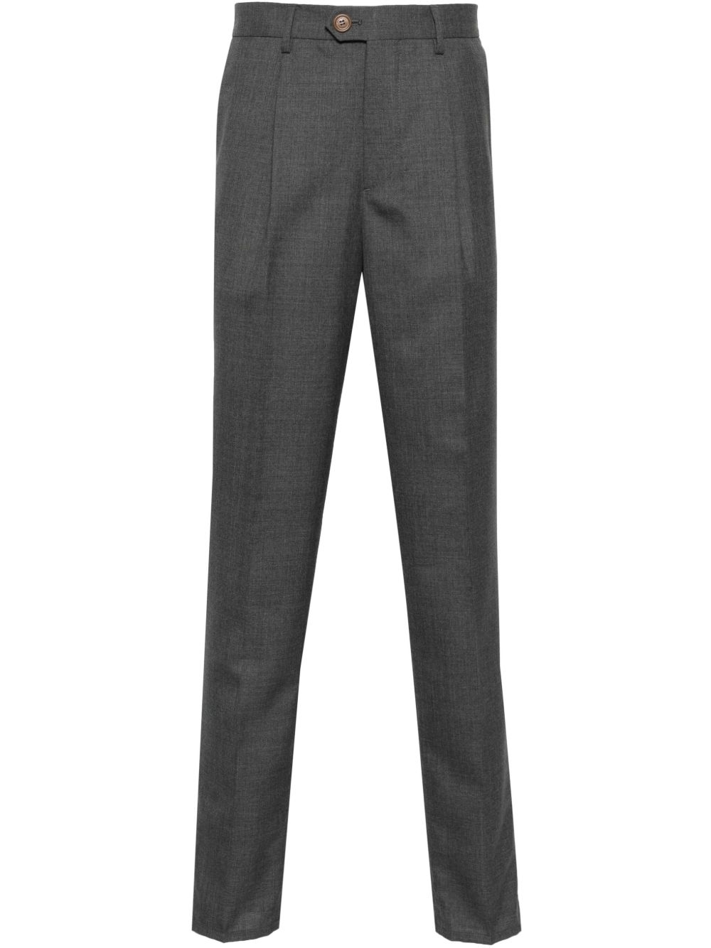 Brunello Cucinelli 纯色锥形裤 - 灰色