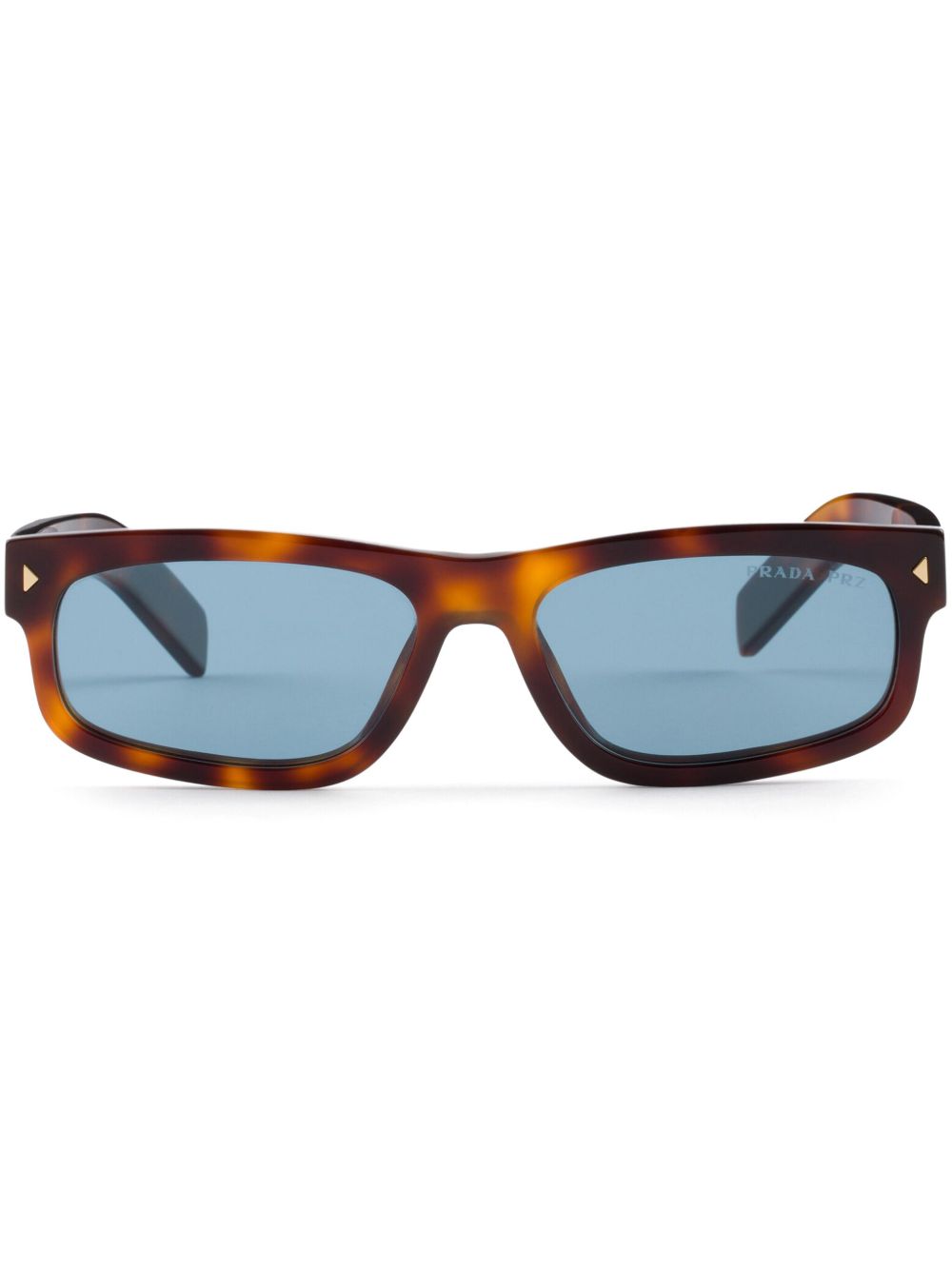 Prada Eyewear 长方形框太阳眼镜 - 褐色
