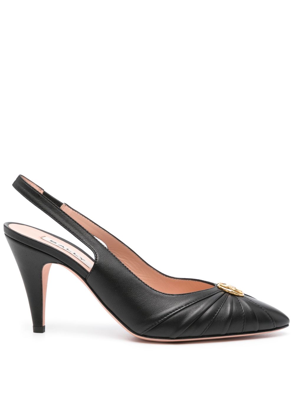 Bally Emblem 皮质高跟鞋 - 黑色