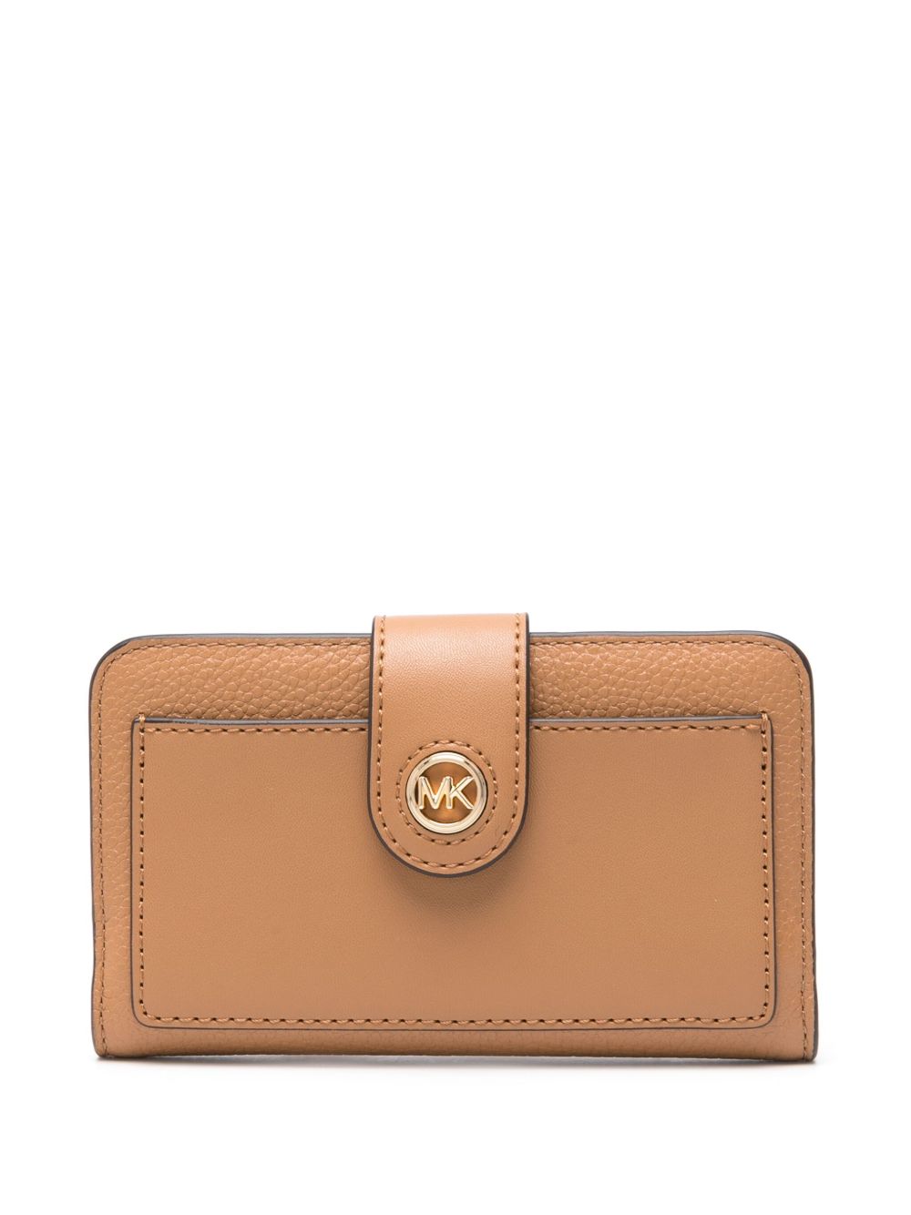 Michael Kors logo标牌皮质钱包 - 褐色