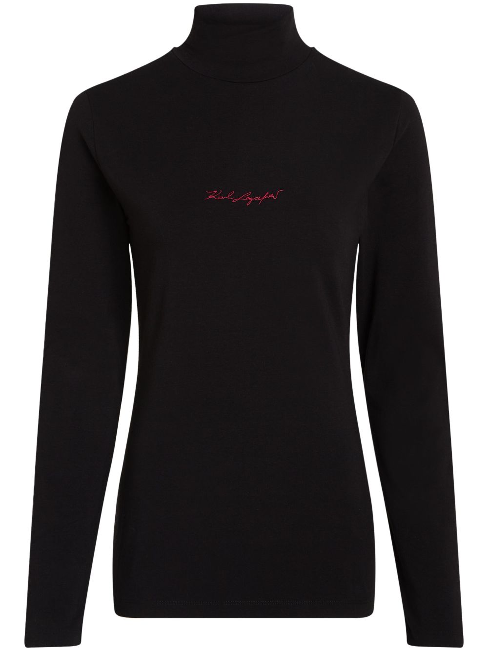 Karl Lagerfeld Signature T恤 - 黑色