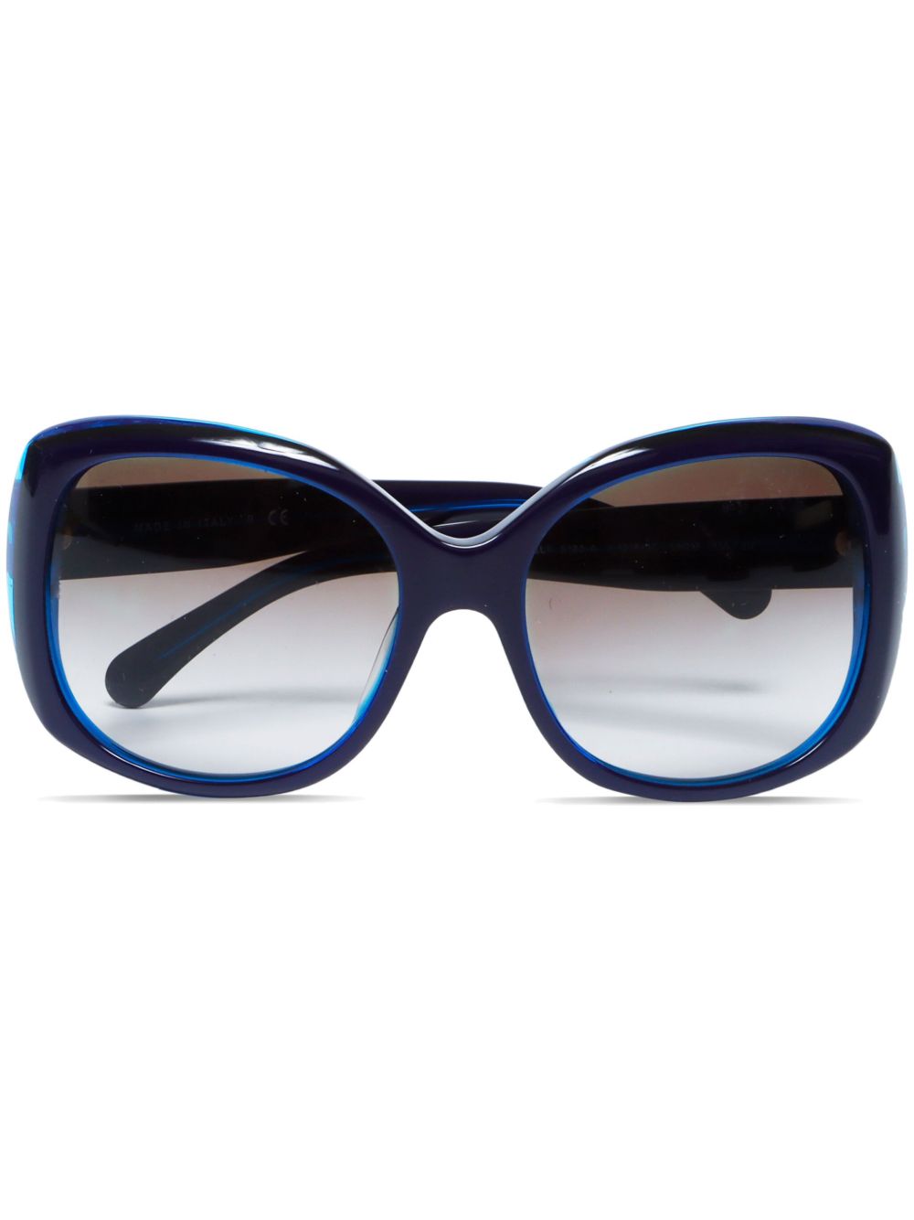 CHANEL Pre-Owned logo超大框太阳眼镜（2000年代典藏款） - 蓝色