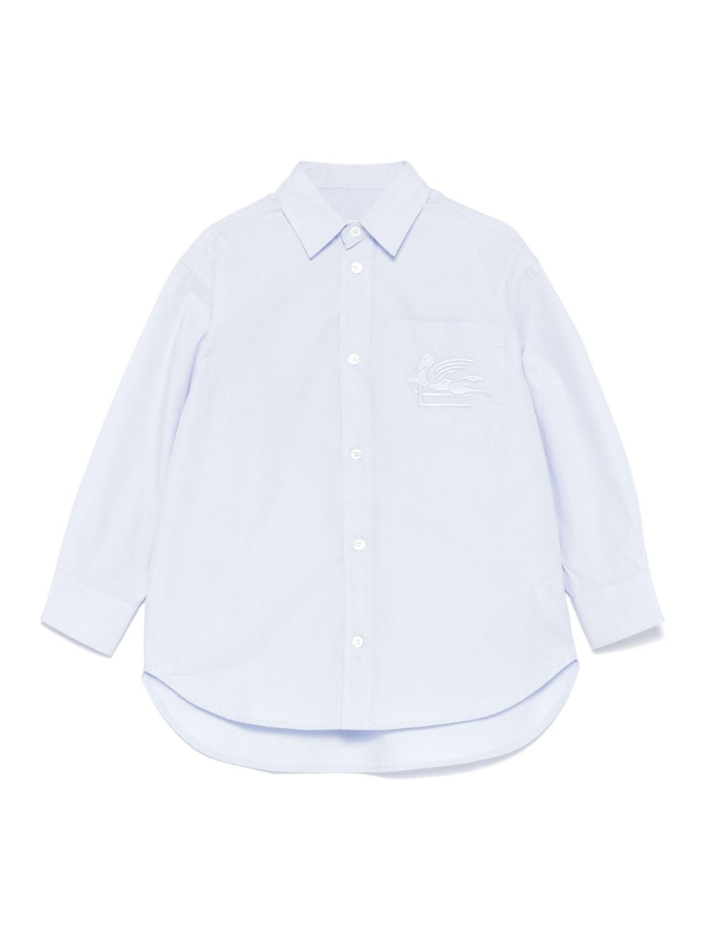 ETRO KIDS Pegaso 图案衬衫 - 蓝色