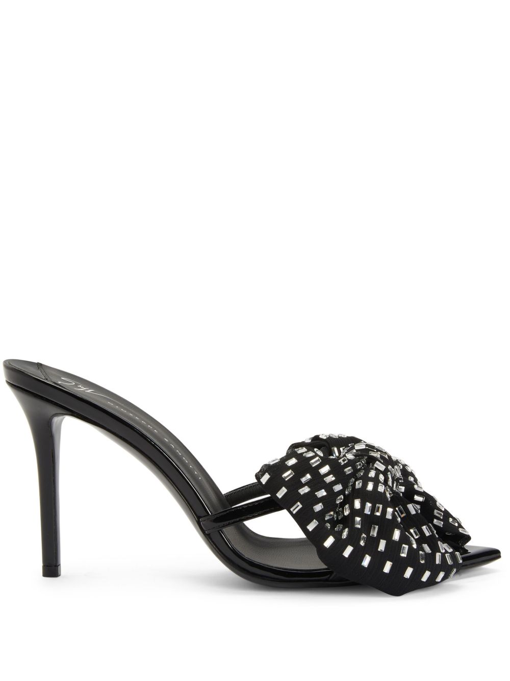 Giuseppe Zanotti Intriigo Alexandrine 高跟穆勒鞋 - 黑色