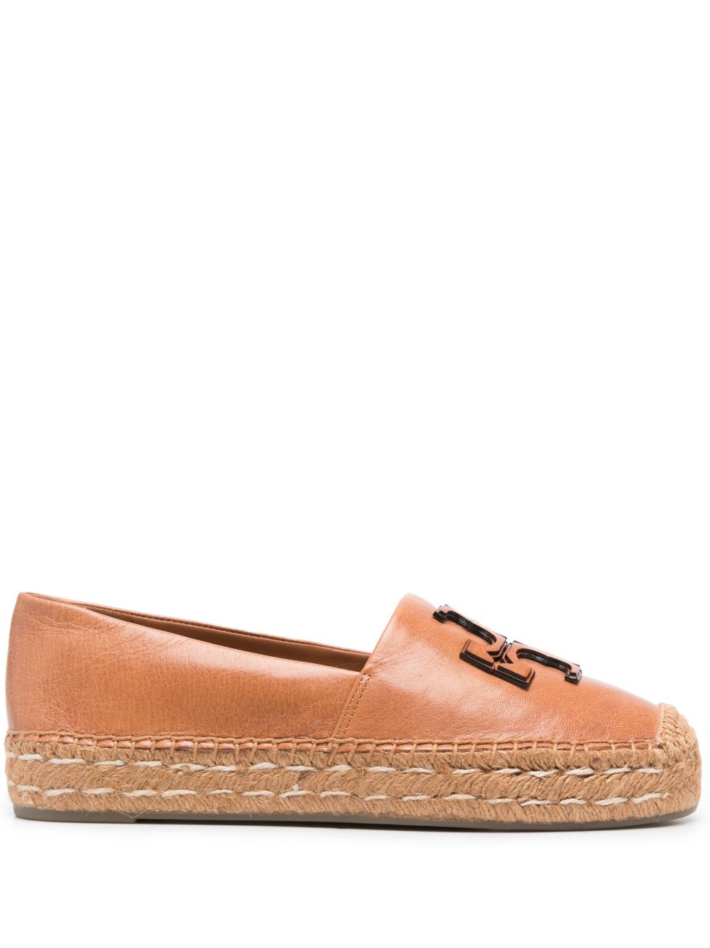 Tory Burch Ines 厚底草编鞋 - 褐色