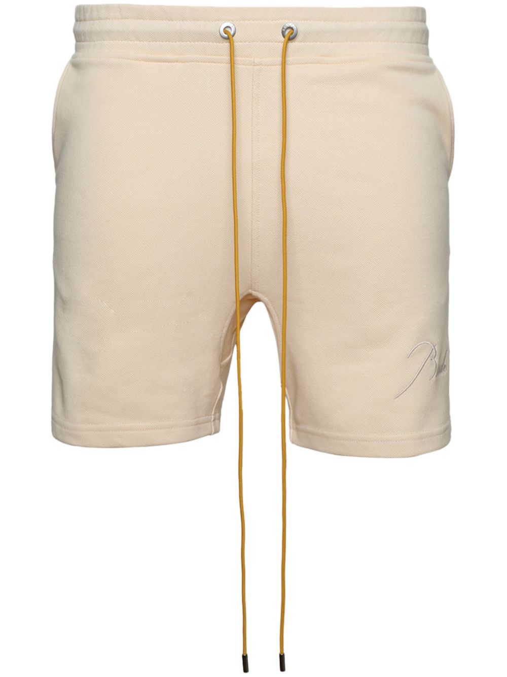RHUDE logo刺绣棉运动短裤 - 中性色