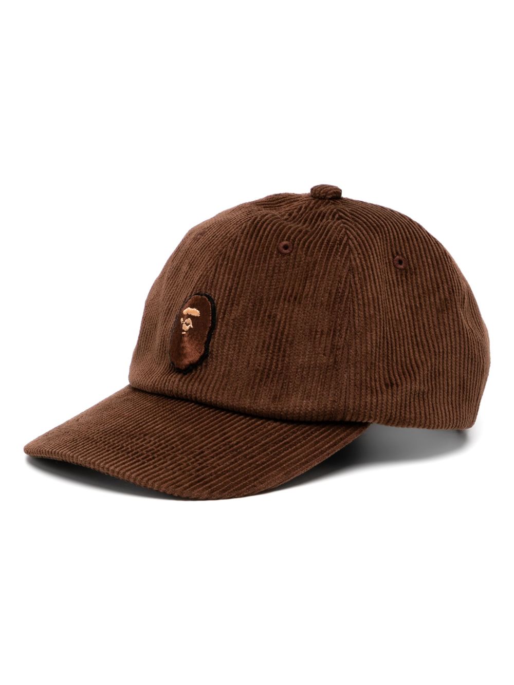 A BATHING APE® Ape Head 灯芯绒棒球帽 - 褐色