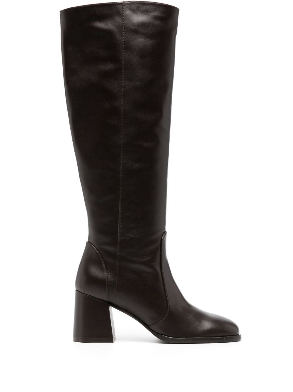 Stuart Weitzman Nola 光滑皮质及膝靴 - 褐色